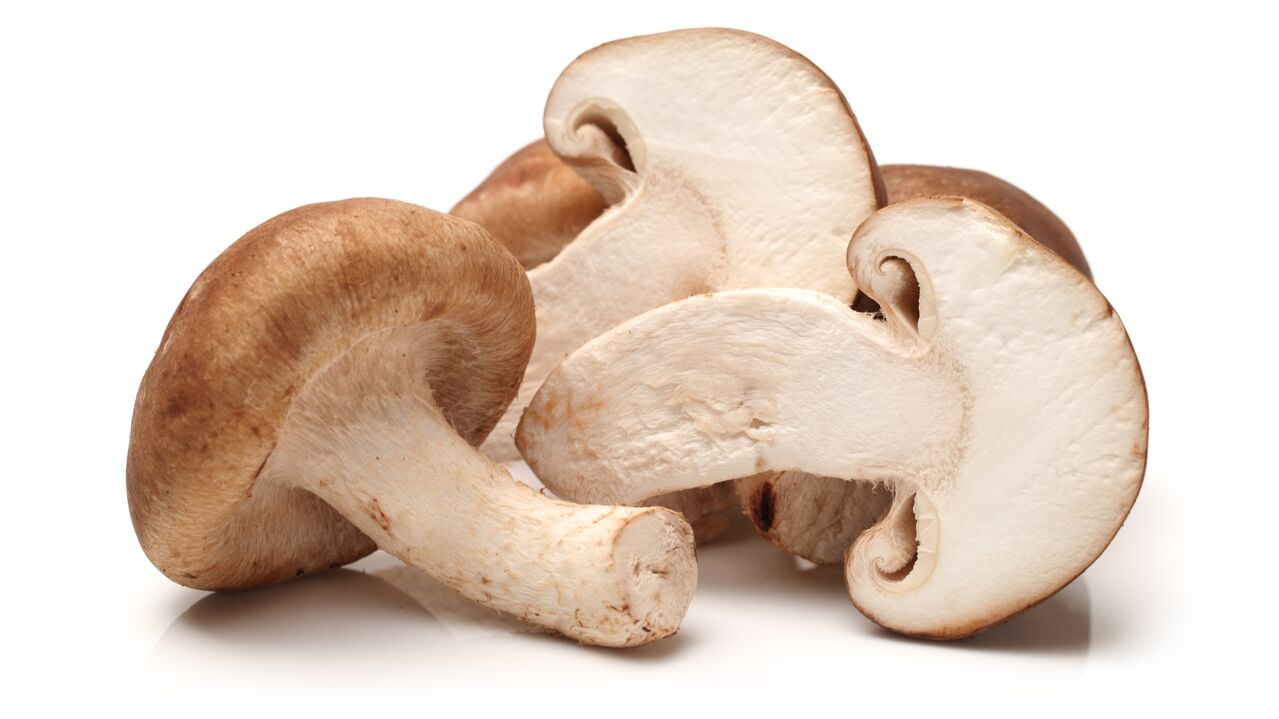 Shiitake -Pilze in kardiformen Kapseln